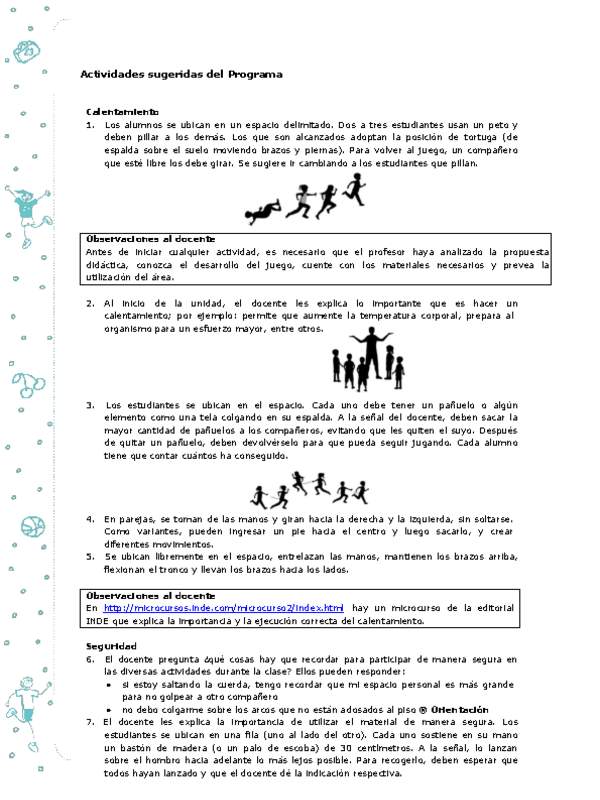 Actividades sugeridas Unidad 1