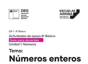 Números enteros,Guía 1, 2 y 3