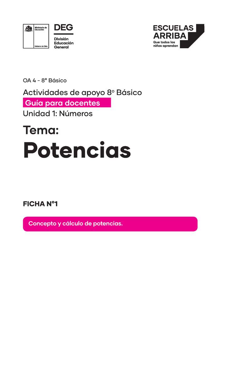 Potencias, Guía 1