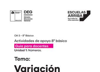 Variación Porcentual Guía 1 y 2