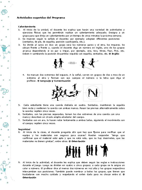 Actividades sugeridas Unidad 2