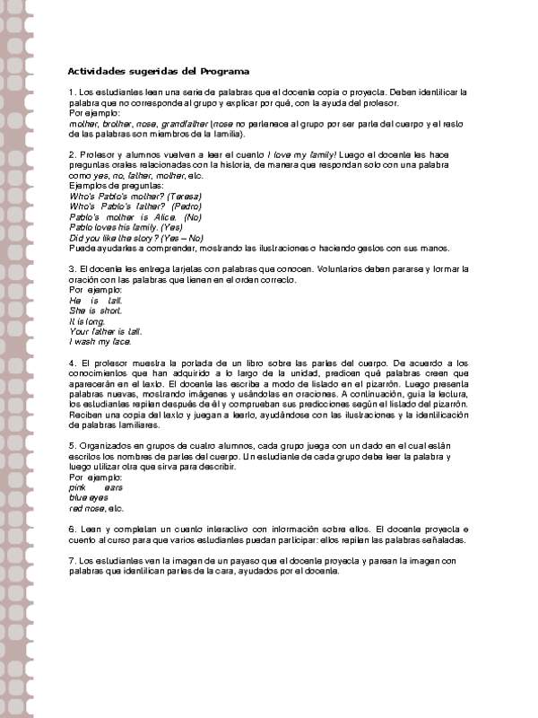 Actividades sugeridas Unidad 2