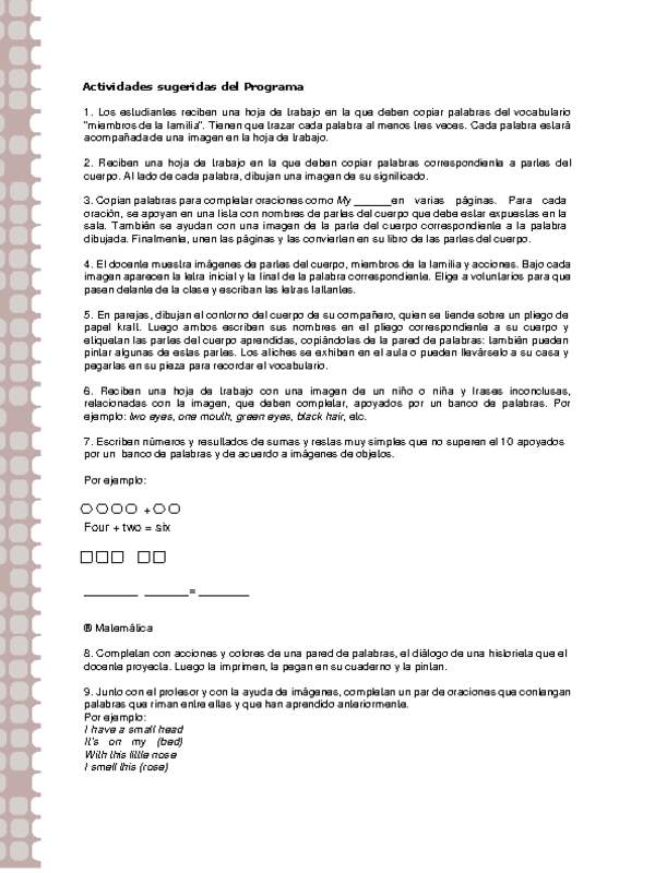 Actividades sugeridas Unidad 2