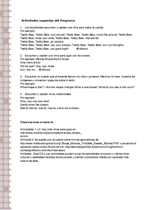 Actividades sugeridas Unidad 2