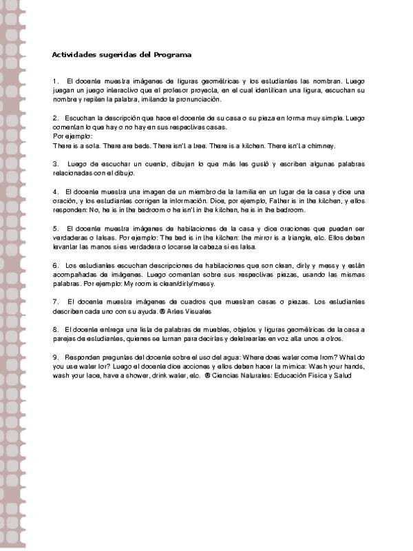 Actividades sugeridas Unidad 2