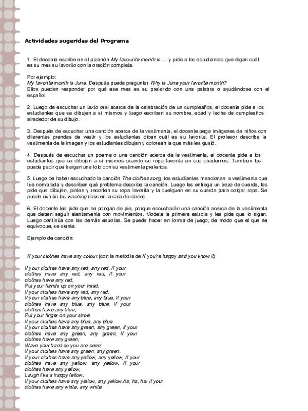 Actividades sugeridas Unidad 1