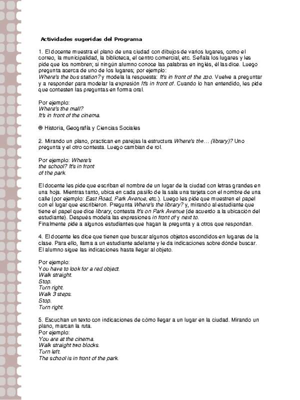 Actividades sugeridas Unidad 2