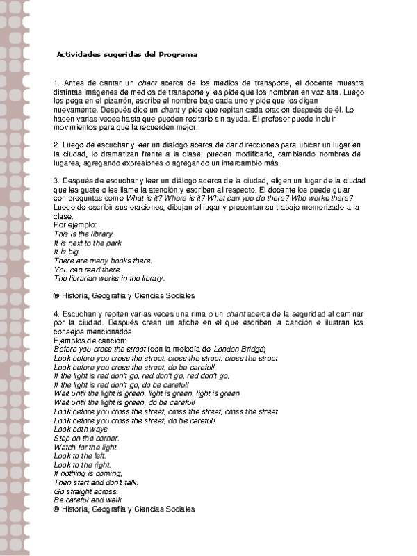 Actividades sugeridas Unidad 2