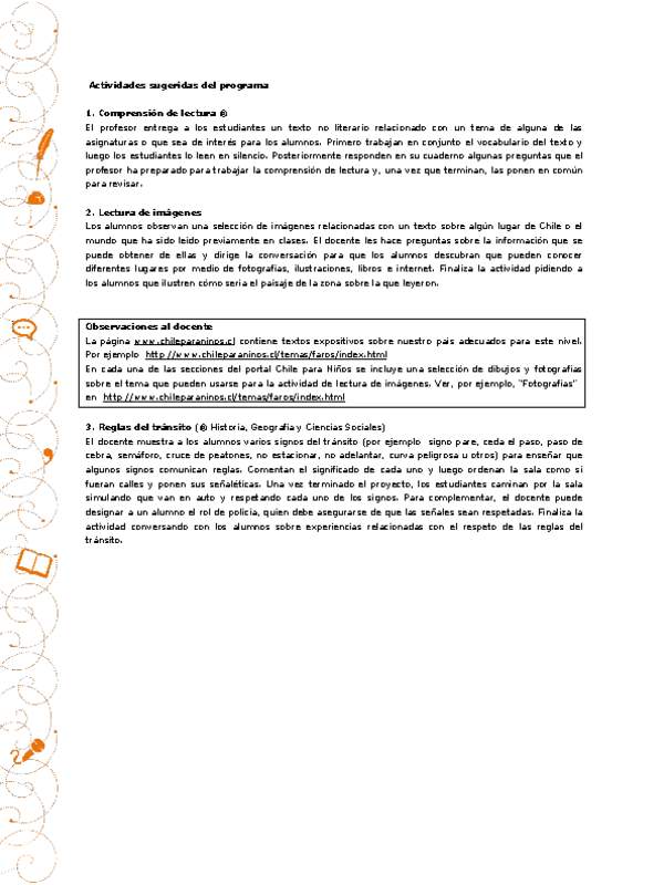 Actividades sugeridas Unidad 1