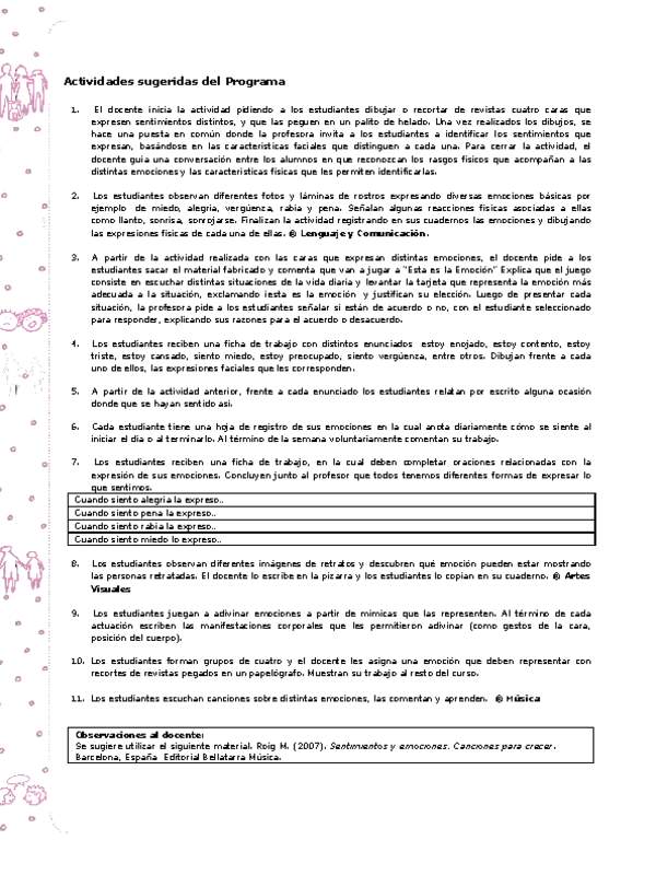 Actividades sugeridas Unidad 2
