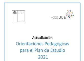 Orientaciones pedagógicas para el plan de estudios  2021