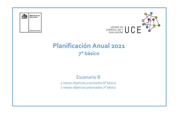 Planificación  7º básico 2021