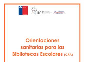 Orientaciones sanitarias para las Bibliotecas Escolares (CRA)