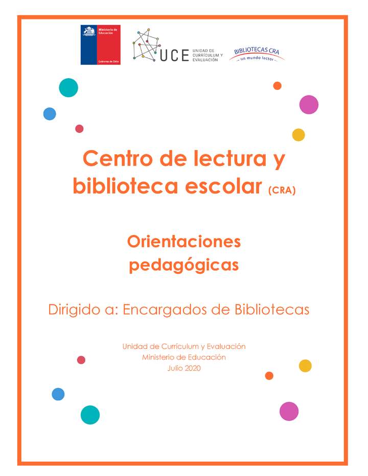 Orientaciones pedagógicas - Centro de lectura y biblioteca escolar (CRA)