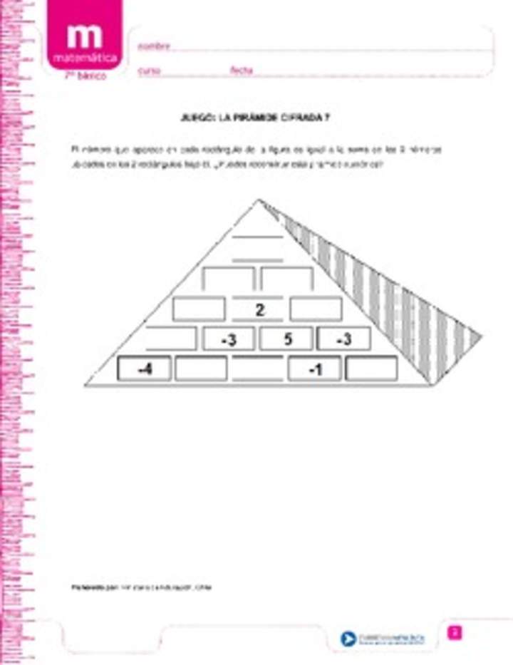 Juego: la pirámide cifrada 7