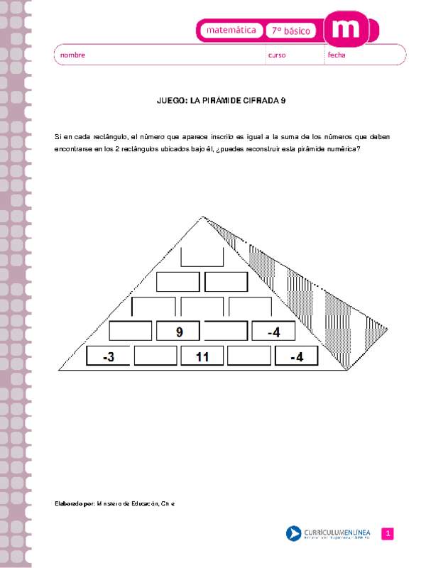 Juego: la pirámide cifrada 9