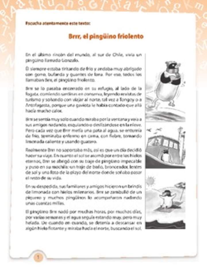 Texto el pinguino