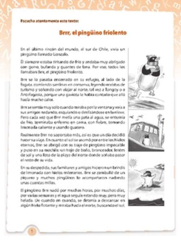 Texto el pinguino