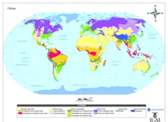 Mapa con los climas del mundo