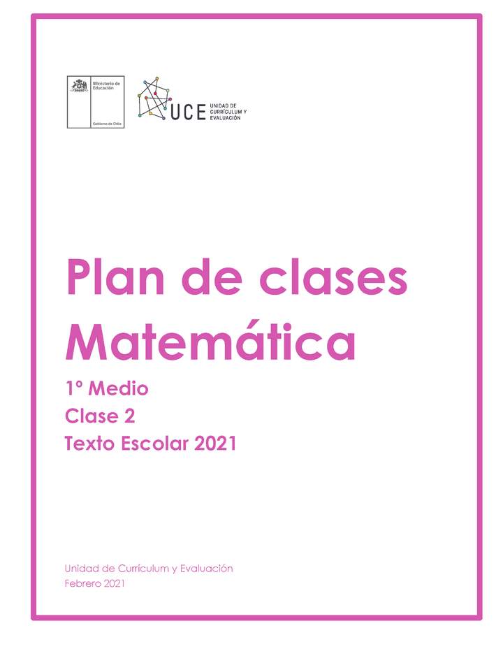 Plan de Clase N°1 Matemática 1°medio OA1_OAb - (2021) - Clase 2