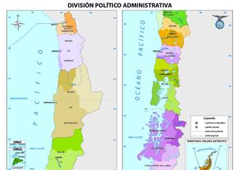 Mapa división política de Chile