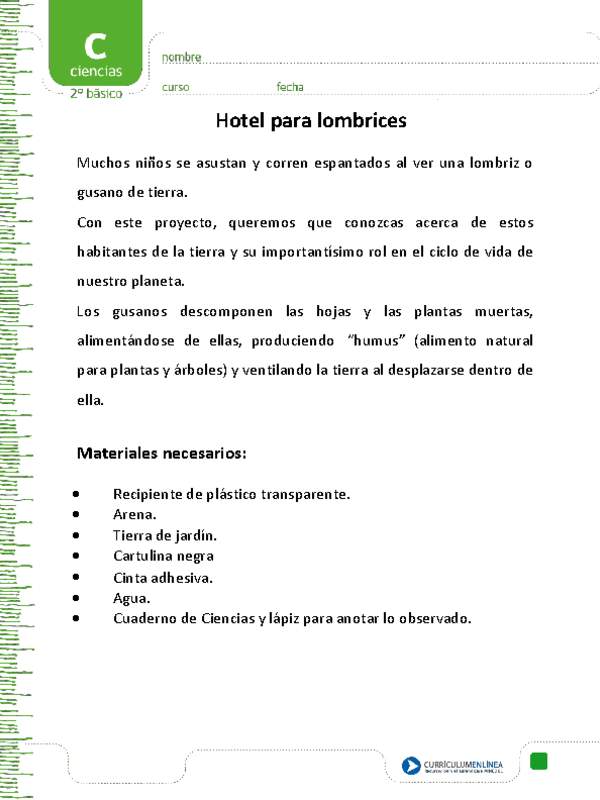 Hotel para lombrices