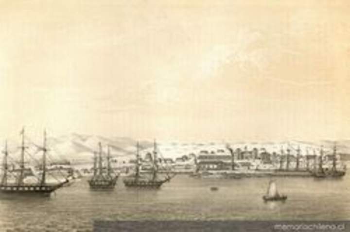 Puerto de Caldera en 1850