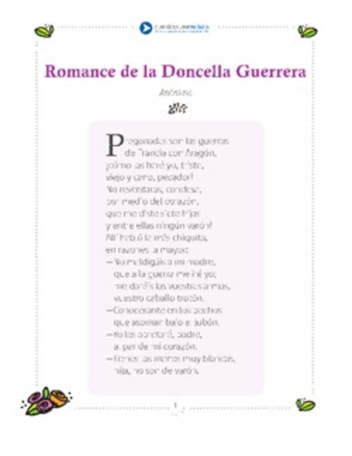 Romance de la doncella guerrera