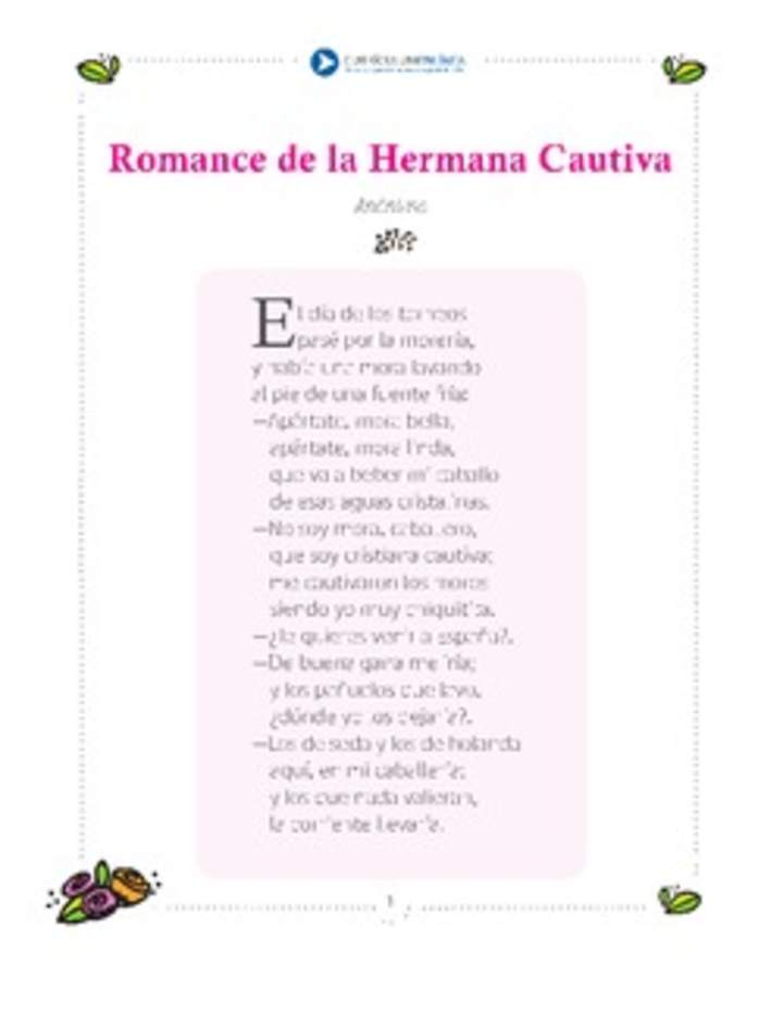 Romance de la hermana cautiva