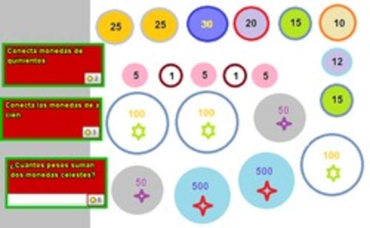 Leer y representar números en forma simbólica utilizando monedas (I)