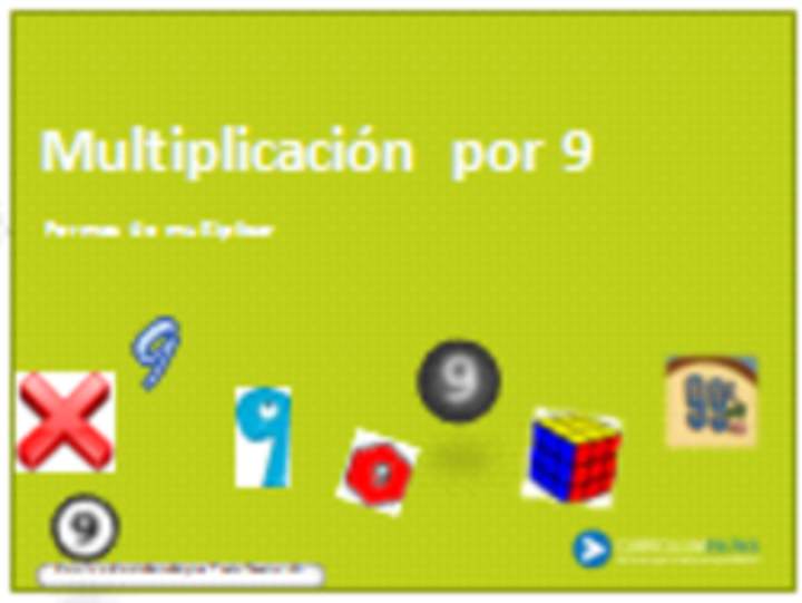 Multiplicación por 9.Formas por multiplicar.