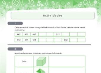 Identificar número de caras, aristas y vértices de cuerpos geométricos