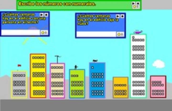 Cuenta ventanas edificio y escribe números simbólicamente (I)