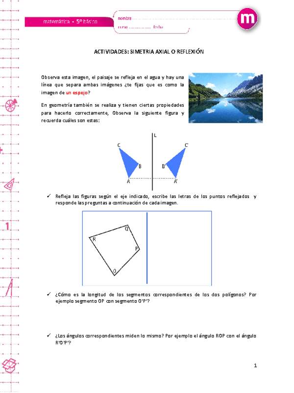 Simetría axial o reflexión