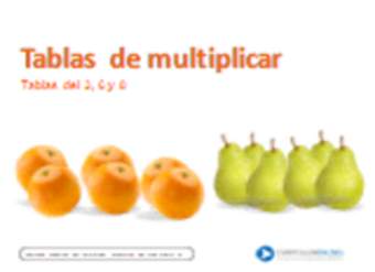 Tablas de multiplicar, tablas del 3, 6 y 8