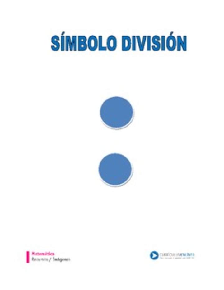 Símbolo división