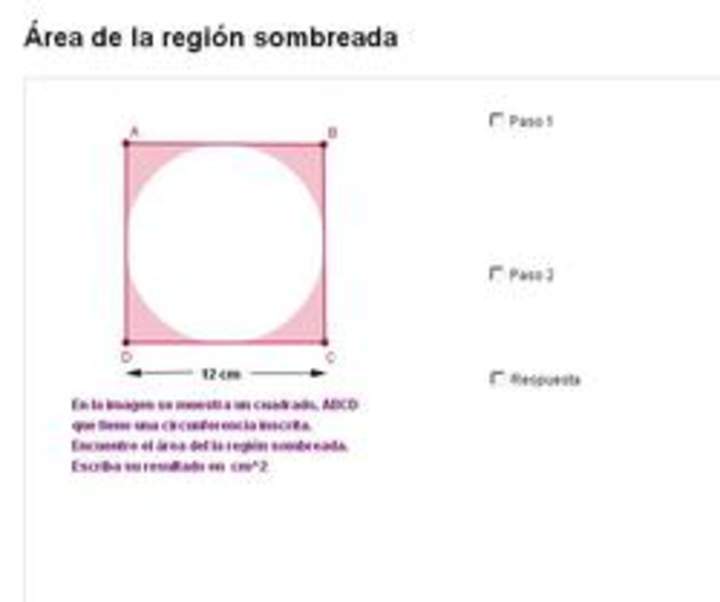 Área de una región sombreada