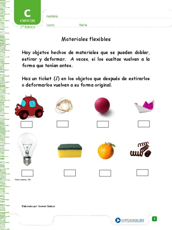 Características de los materiales