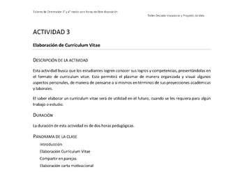 Actividad sugerida - Parte 1 - Actividad 3 - Elaboración de Currículum Vitae