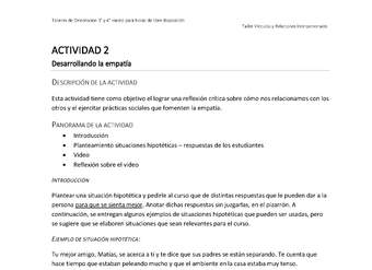 Actividad sugerida - Parte 1 - Actividad 2 - Desarrollando la empatía