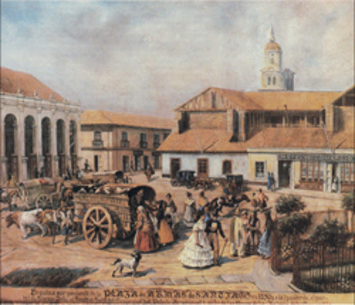 Plaza de Armas en 1850