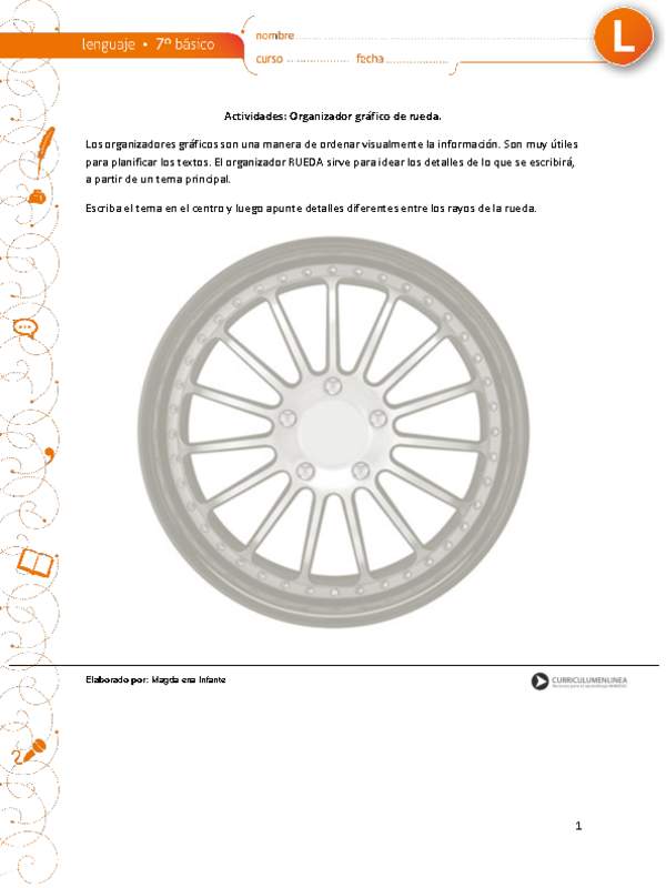 Organizador gráfico rueda