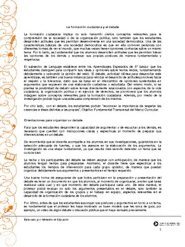 Formación ciudadana y debate