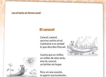 Poema el caracol