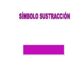 Símbolo sustracción