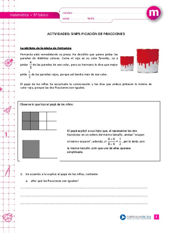 Simplificación de fracciones