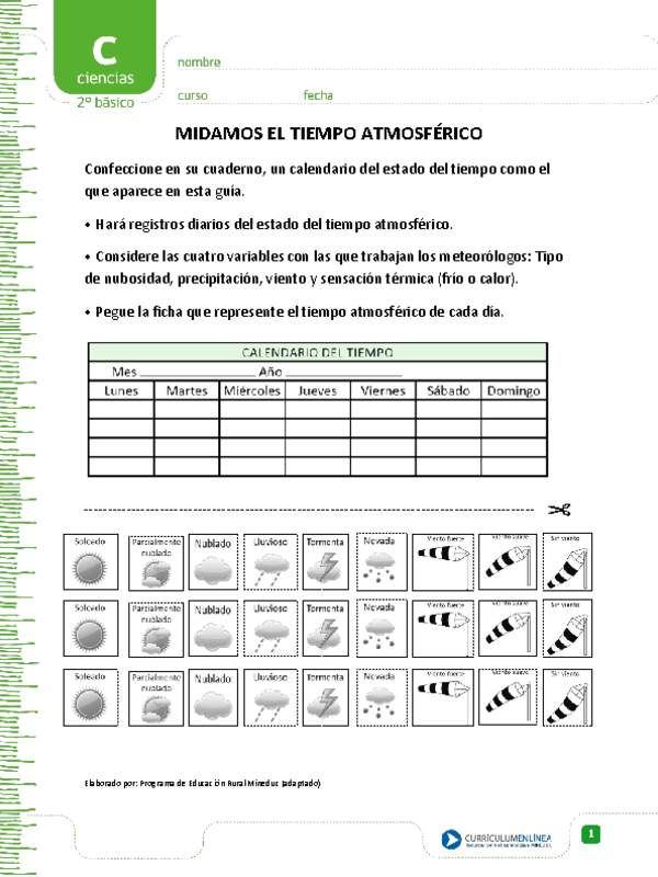 Midamos el tiempo atmosférico