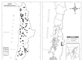 Mapa actividad minera en Chile