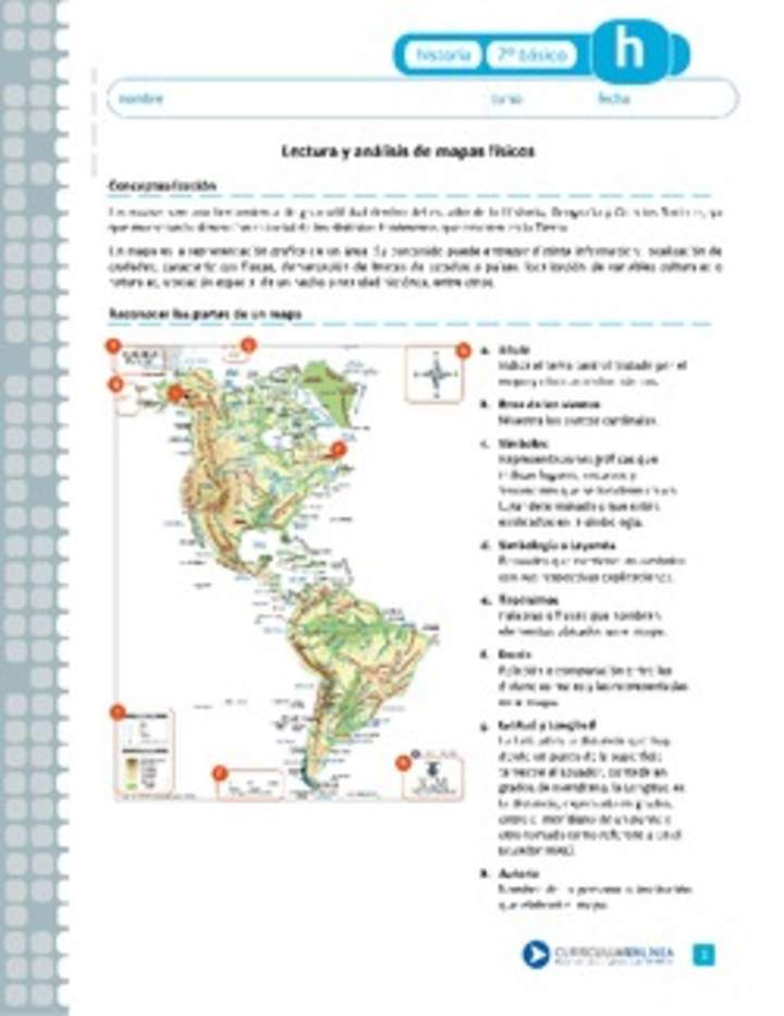 Lectura y análisis de mapas físicos