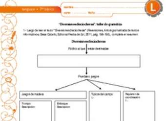 "Diversiones dieciocheras": taller de gramática